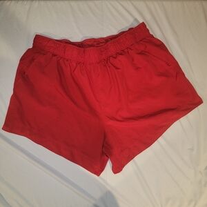 Athletic Works Red Athletic Shorts with Elastic Waistband